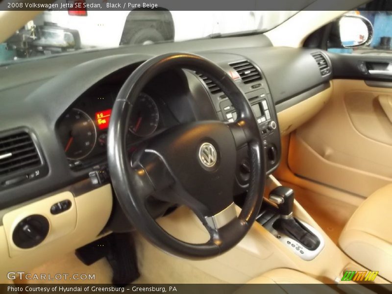 Black / Pure Beige 2008 Volkswagen Jetta SE Sedan