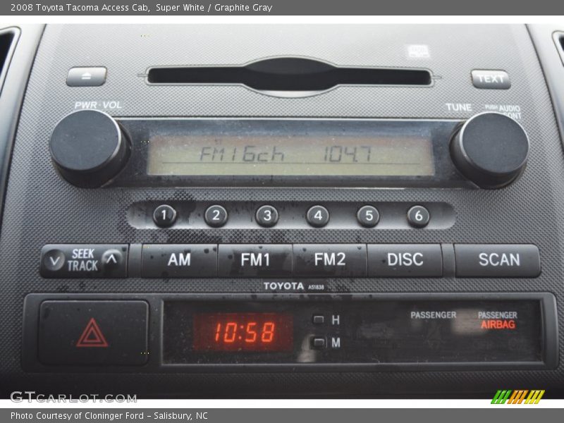 Super White / Graphite Gray 2008 Toyota Tacoma Access Cab