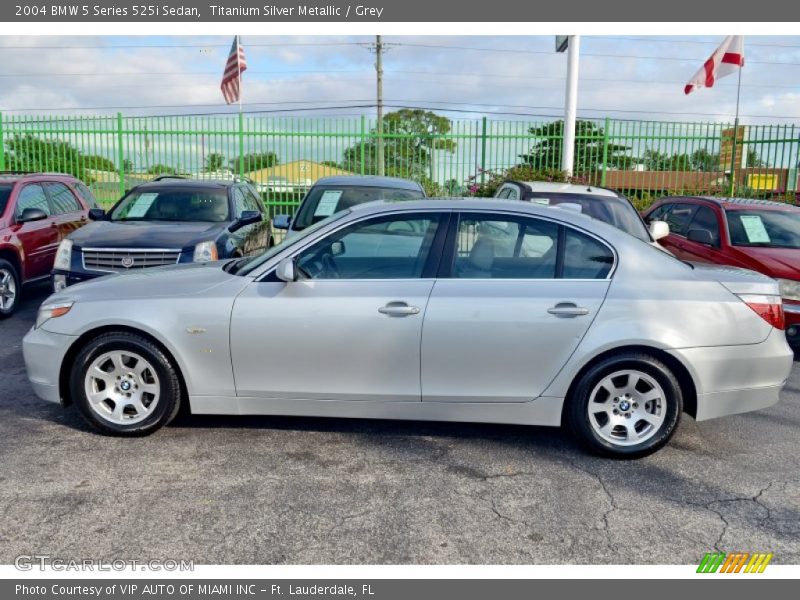 Titanium Silver Metallic / Grey 2004 BMW 5 Series 525i Sedan