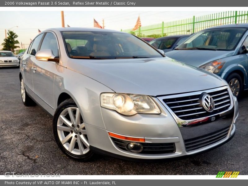 Reflex Silver Metallic / Classic Grey 2006 Volkswagen Passat 3.6 Sedan