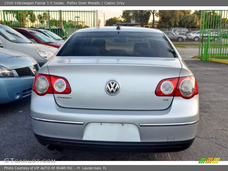 Reflex Silver Metallic / Classic Grey 2006 Volkswagen Passat 3.6 Sedan