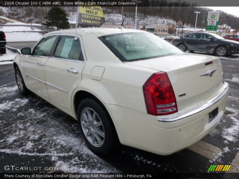 Stone White / Dark Khaki/Light Graystone 2008 Chrysler 300 C HEMI AWD