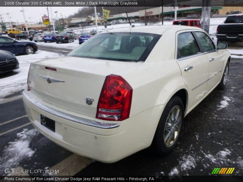 Stone White / Dark Khaki/Light Graystone 2008 Chrysler 300 C HEMI AWD