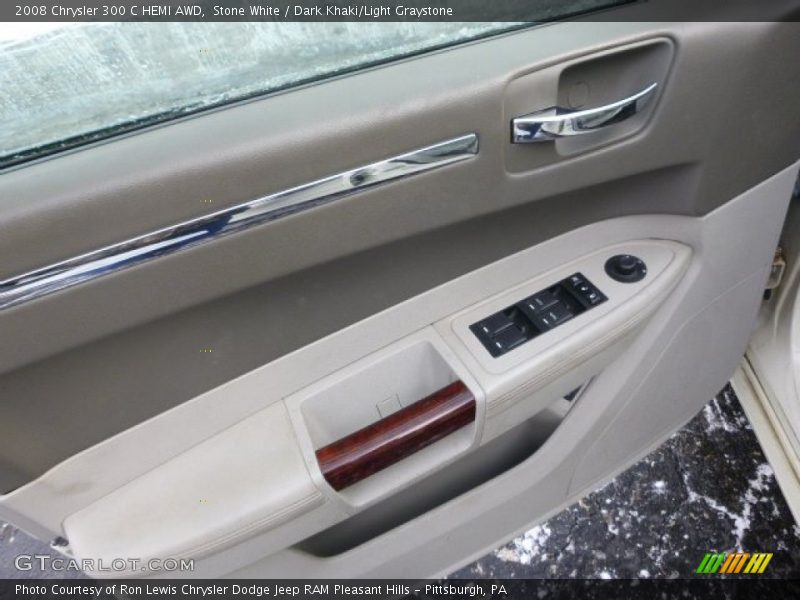 Stone White / Dark Khaki/Light Graystone 2008 Chrysler 300 C HEMI AWD