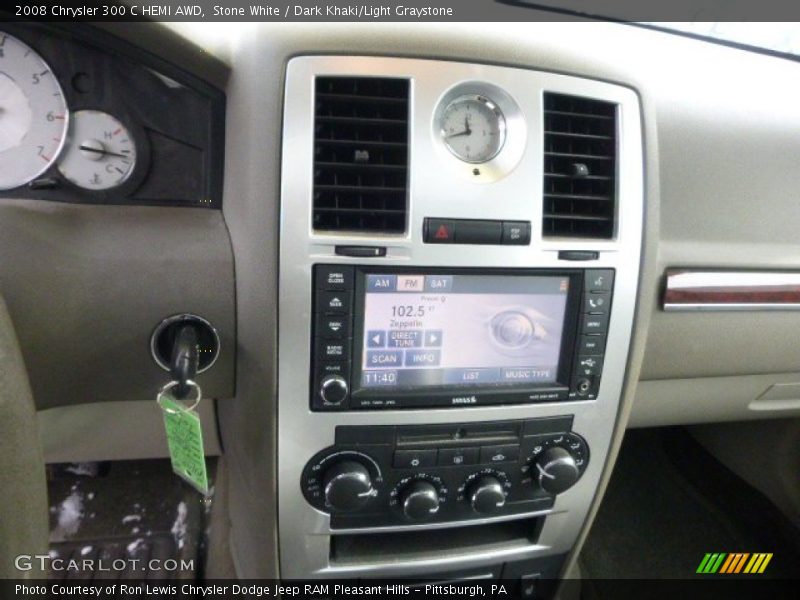 Stone White / Dark Khaki/Light Graystone 2008 Chrysler 300 C HEMI AWD