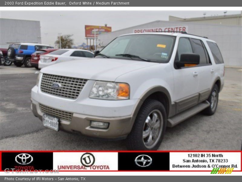 Oxford White / Medium Parchment 2003 Ford Expedition Eddie Bauer