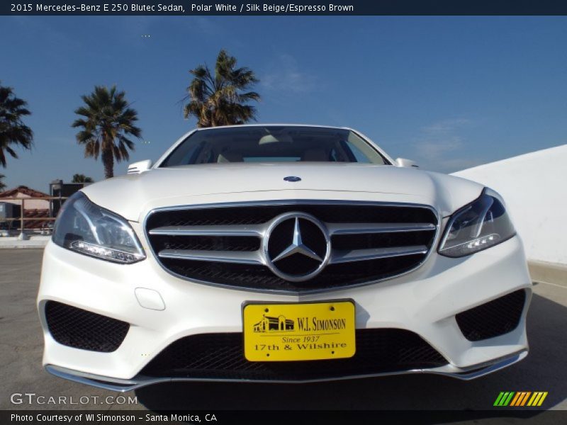 Polar White / Silk Beige/Espresso Brown 2015 Mercedes-Benz E 250 Blutec Sedan