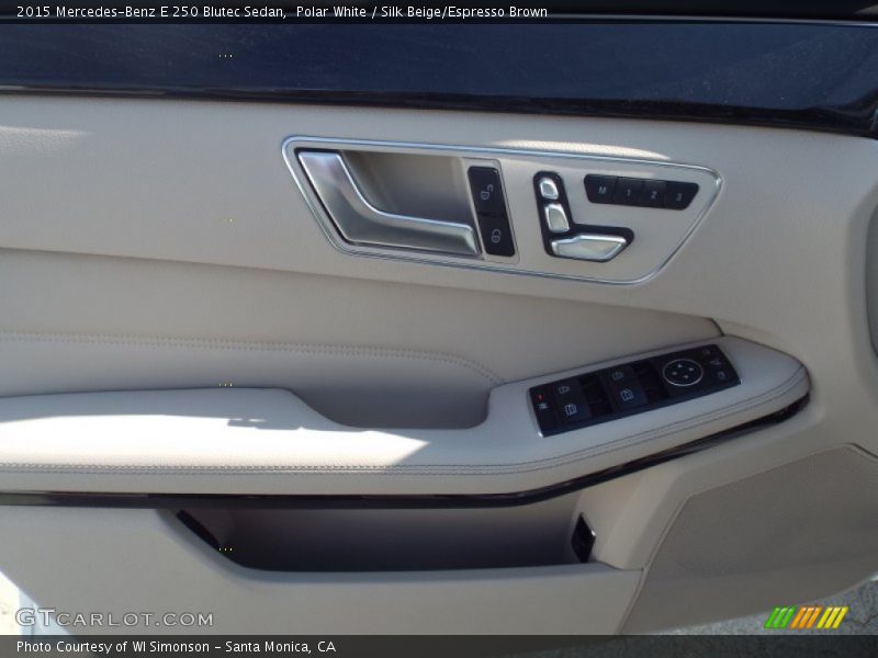 Polar White / Silk Beige/Espresso Brown 2015 Mercedes-Benz E 250 Blutec Sedan