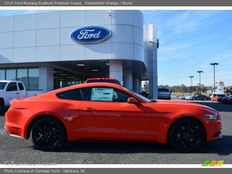 Competition Orange / Ebony 2015 Ford Mustang EcoBoost Premium Coupe