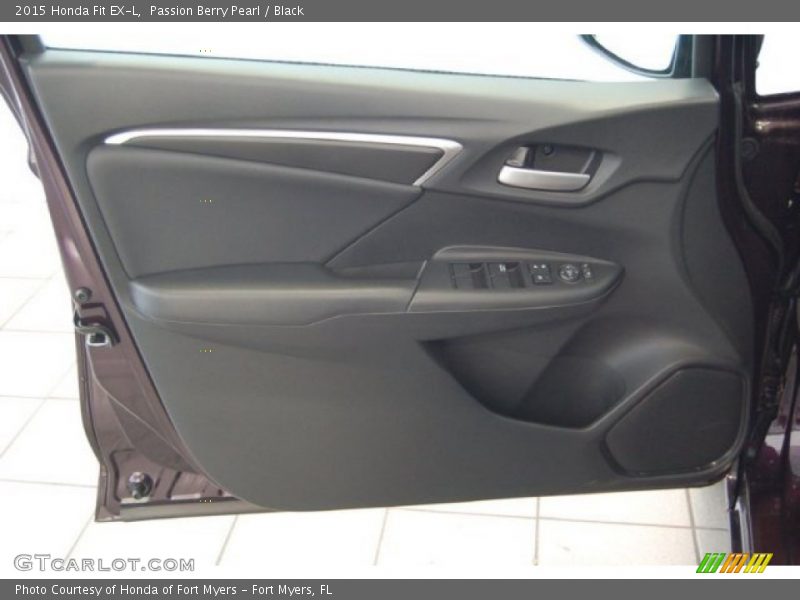 Passion Berry Pearl / Black 2015 Honda Fit EX-L