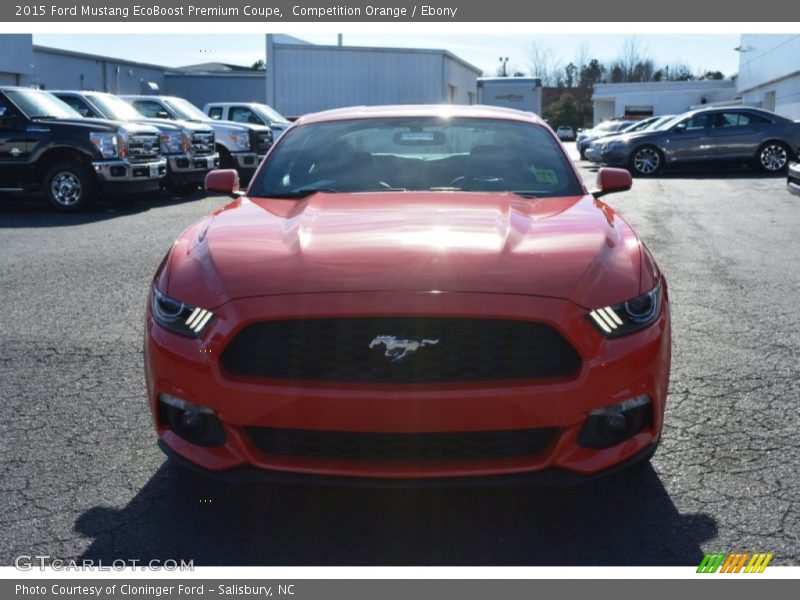 Competition Orange / Ebony 2015 Ford Mustang EcoBoost Premium Coupe