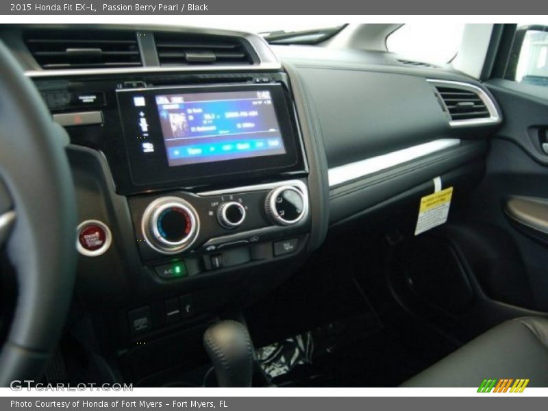 Passion Berry Pearl / Black 2015 Honda Fit EX-L