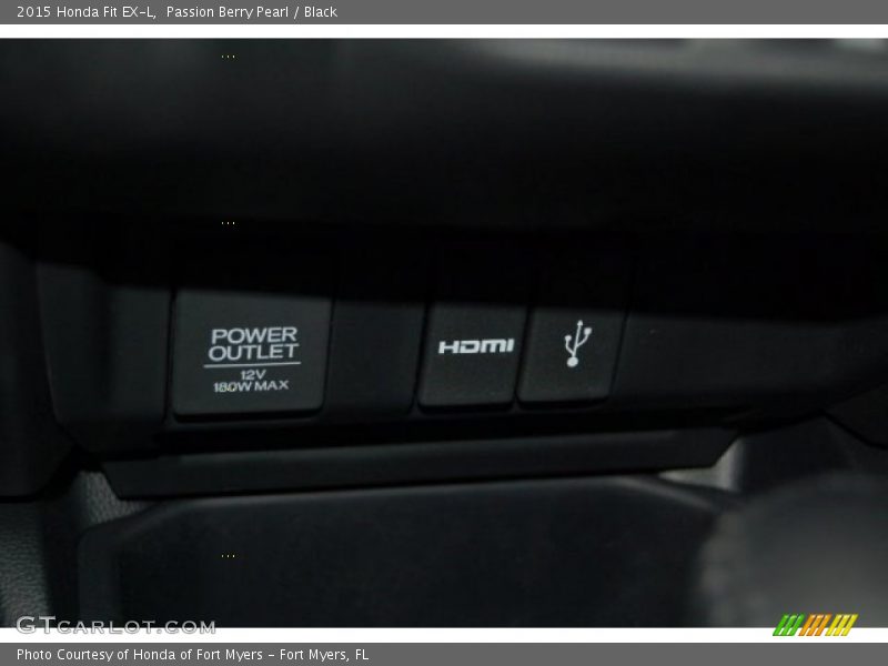 Passion Berry Pearl / Black 2015 Honda Fit EX-L