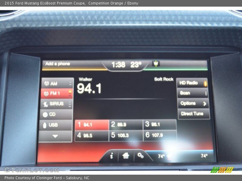 Competition Orange / Ebony 2015 Ford Mustang EcoBoost Premium Coupe
