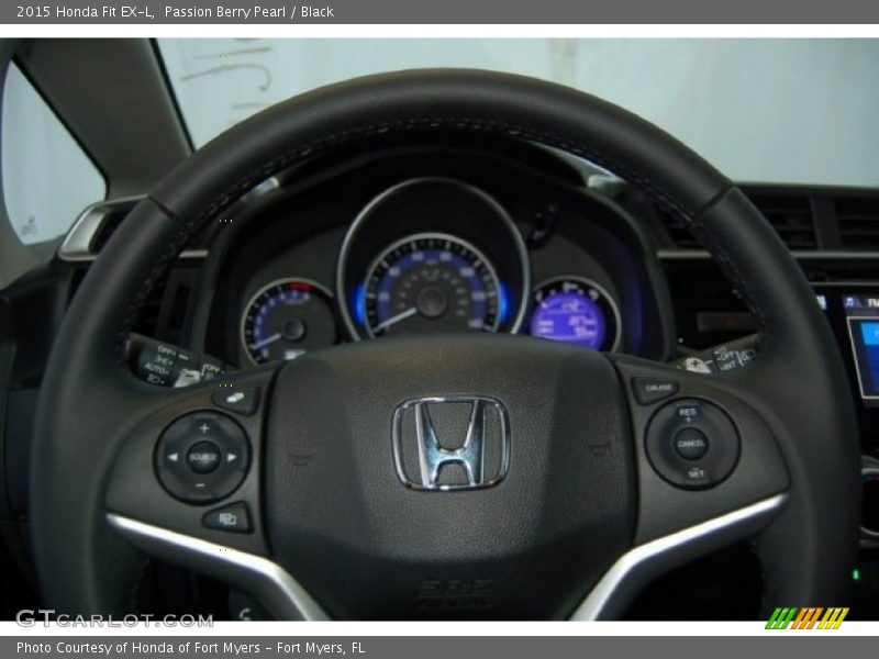 Passion Berry Pearl / Black 2015 Honda Fit EX-L