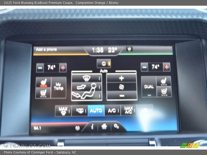 Competition Orange / Ebony 2015 Ford Mustang EcoBoost Premium Coupe