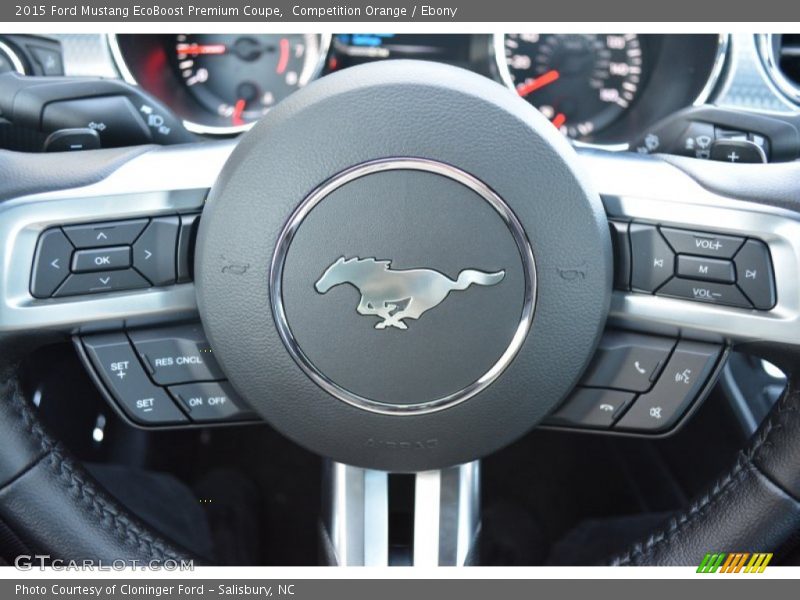 Competition Orange / Ebony 2015 Ford Mustang EcoBoost Premium Coupe