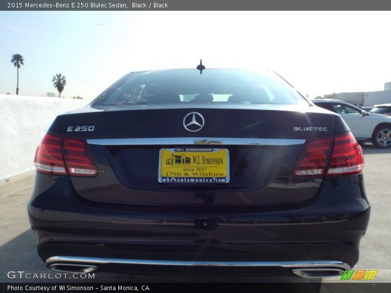 Black / Black 2015 Mercedes-Benz E 250 Blutec Sedan