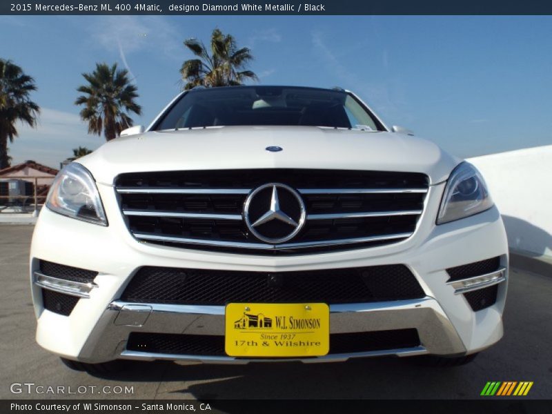 designo Diamond White Metallic / Black 2015 Mercedes-Benz ML 400 4Matic