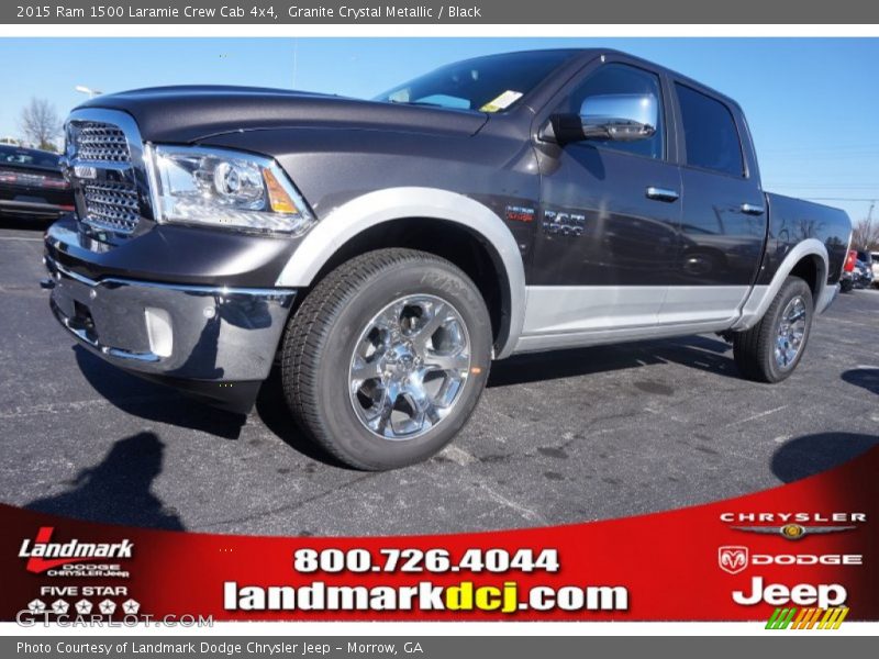 Granite Crystal Metallic / Black 2015 Ram 1500 Laramie Crew Cab 4x4