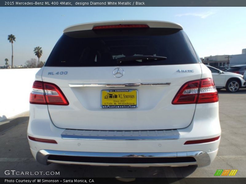 designo Diamond White Metallic / Black 2015 Mercedes-Benz ML 400 4Matic
