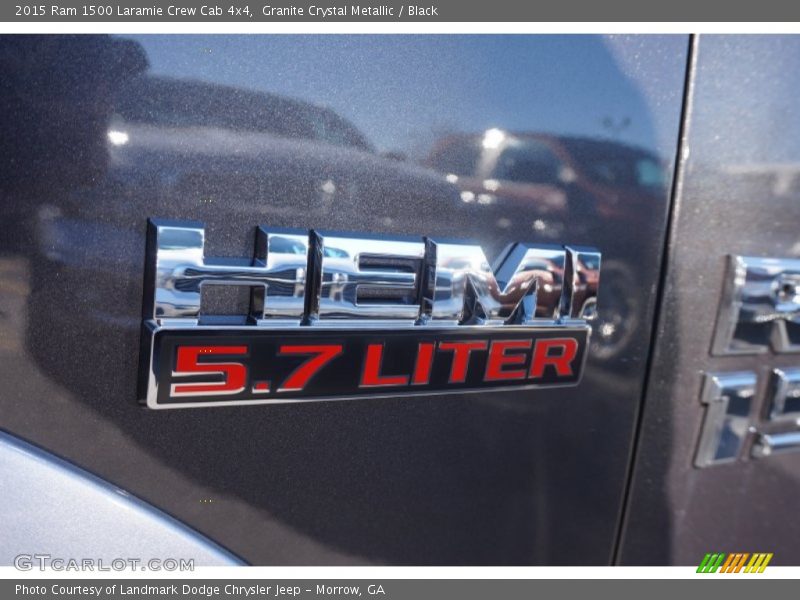 Granite Crystal Metallic / Black 2015 Ram 1500 Laramie Crew Cab 4x4