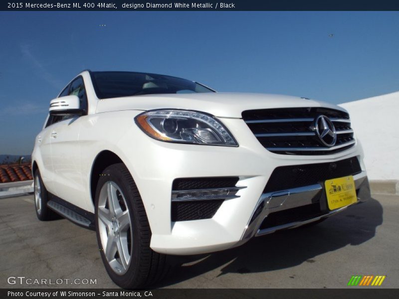 designo Diamond White Metallic / Black 2015 Mercedes-Benz ML 400 4Matic