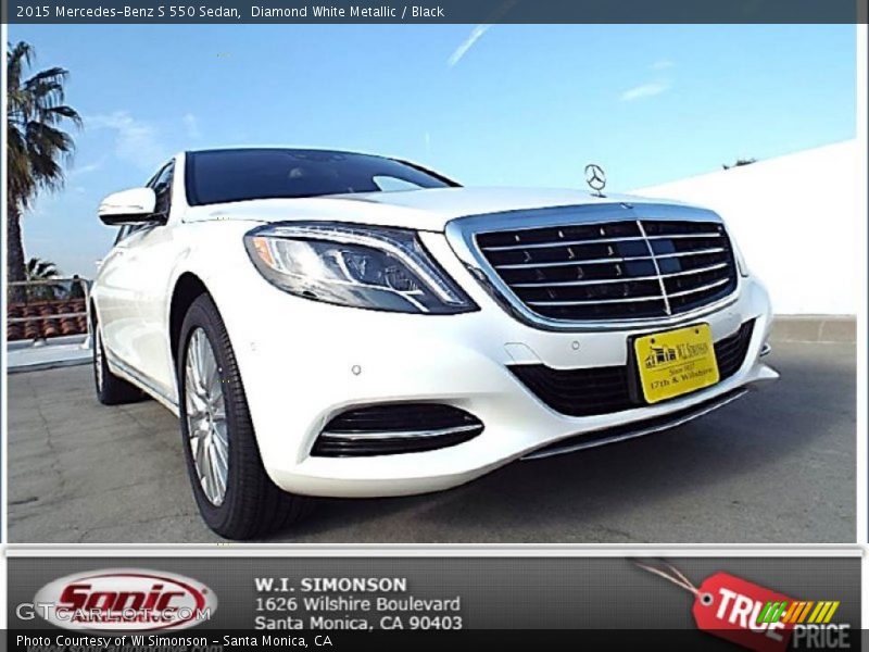 Diamond White Metallic / Black 2015 Mercedes-Benz S 550 Sedan