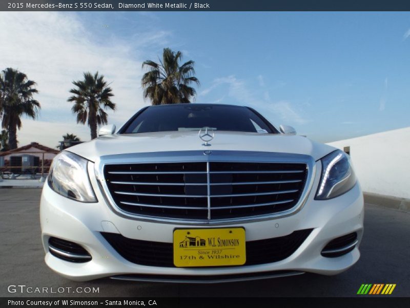 Diamond White Metallic / Black 2015 Mercedes-Benz S 550 Sedan
