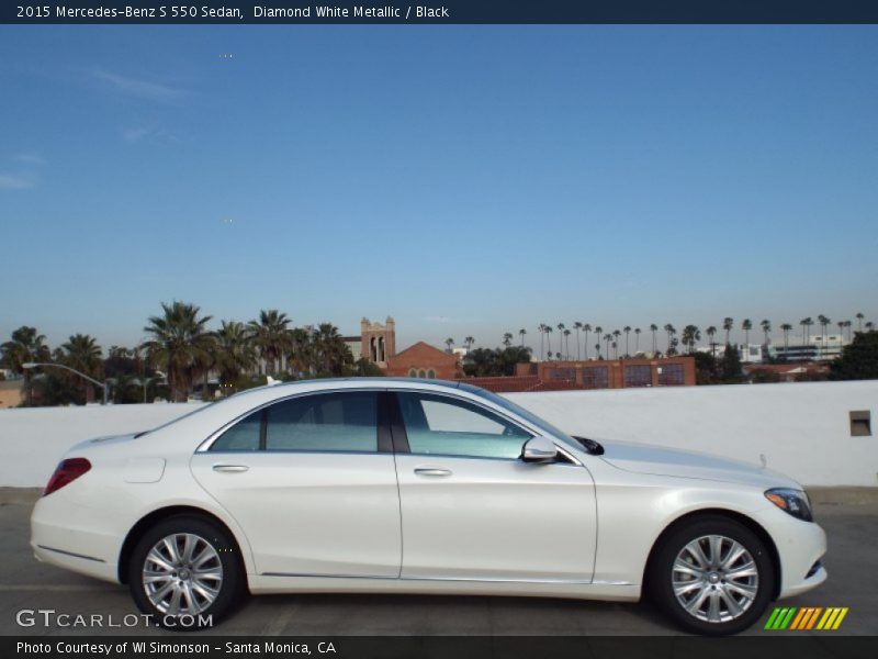 Diamond White Metallic / Black 2015 Mercedes-Benz S 550 Sedan