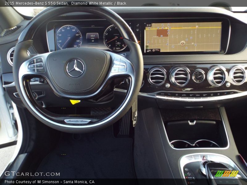 Diamond White Metallic / Black 2015 Mercedes-Benz S 550 Sedan