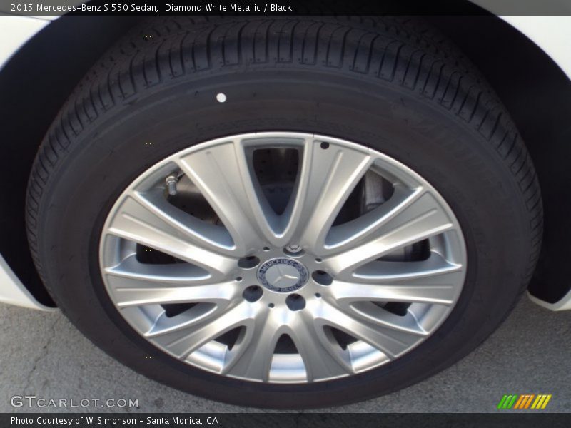 Diamond White Metallic / Black 2015 Mercedes-Benz S 550 Sedan