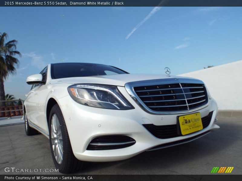 Diamond White Metallic / Black 2015 Mercedes-Benz S 550 Sedan