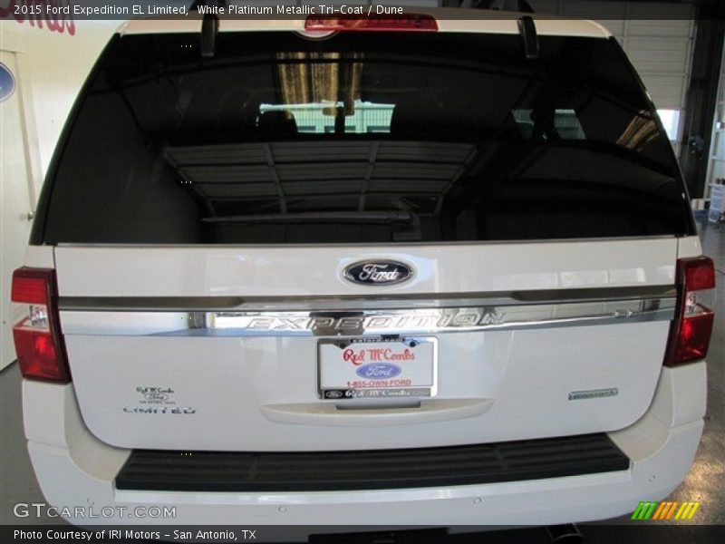 White Platinum Metallic Tri-Coat / Dune 2015 Ford Expedition EL Limited
