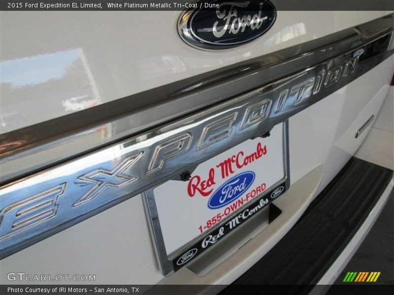 White Platinum Metallic Tri-Coat / Dune 2015 Ford Expedition EL Limited