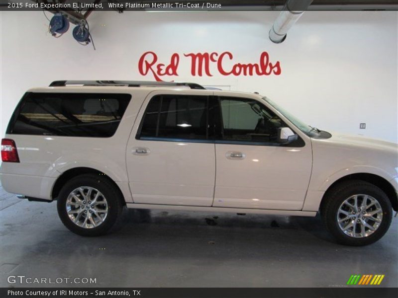White Platinum Metallic Tri-Coat / Dune 2015 Ford Expedition EL Limited