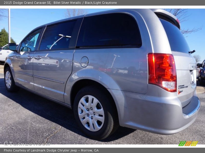 Billet Silver Metallic / Black/Light Graystone 2015 Dodge Grand Caravan SE