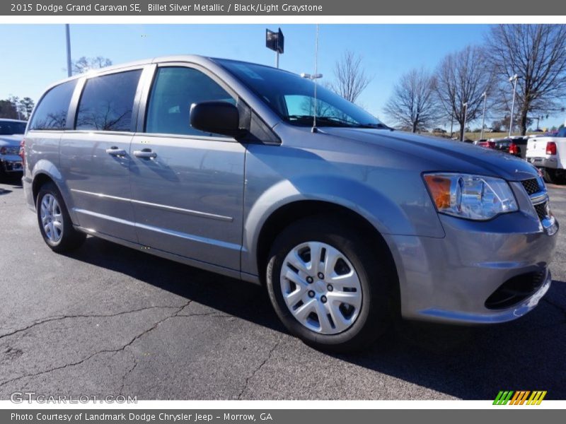Billet Silver Metallic / Black/Light Graystone 2015 Dodge Grand Caravan SE