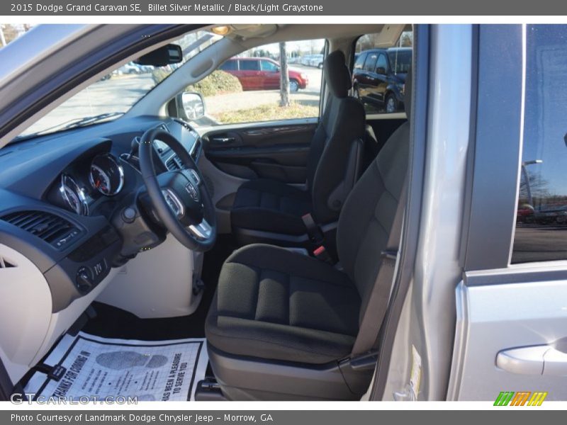 Billet Silver Metallic / Black/Light Graystone 2015 Dodge Grand Caravan SE