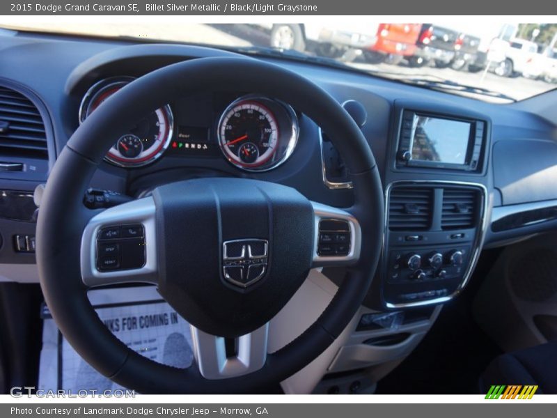Billet Silver Metallic / Black/Light Graystone 2015 Dodge Grand Caravan SE