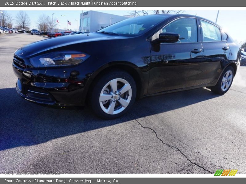 Pitch Black / Black/Light Tungsten Accent Stitching 2015 Dodge Dart SXT