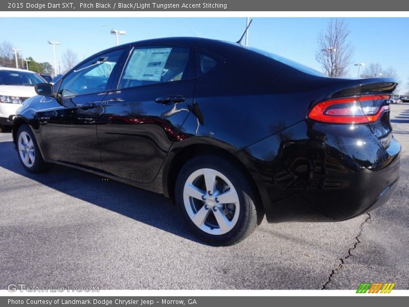 Pitch Black / Black/Light Tungsten Accent Stitching 2015 Dodge Dart SXT