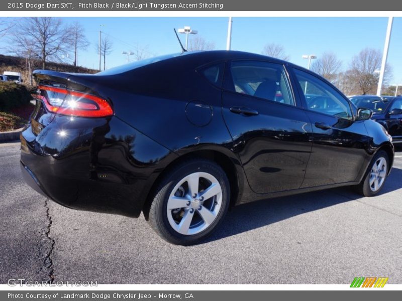 Pitch Black / Black/Light Tungsten Accent Stitching 2015 Dodge Dart SXT