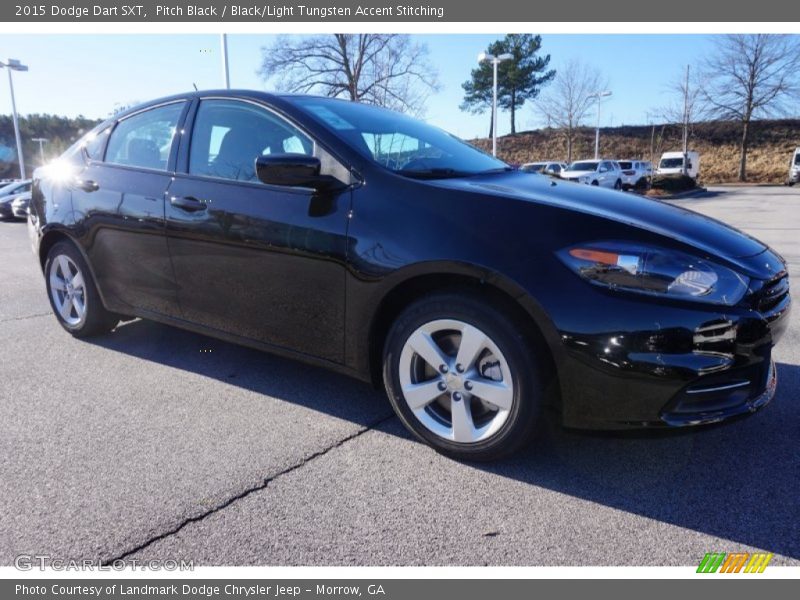 Pitch Black / Black/Light Tungsten Accent Stitching 2015 Dodge Dart SXT