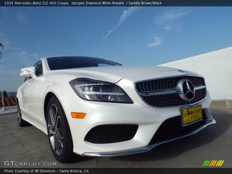 designo Diamond White Metallic / Saddle Brown/Black 2015 Mercedes-Benz CLS 400 Coupe