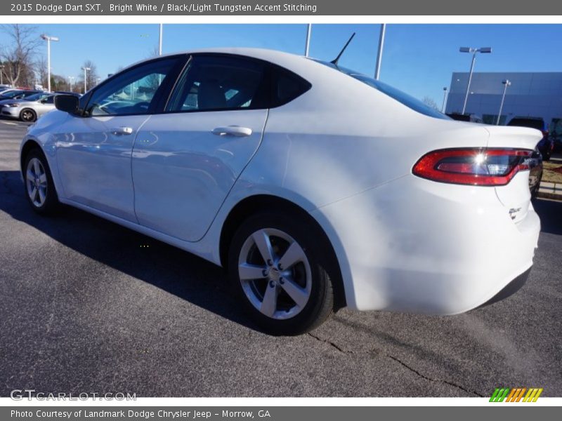 Bright White / Black/Light Tungsten Accent Stitching 2015 Dodge Dart SXT