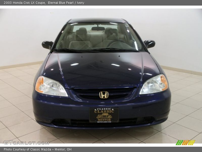 Eternal Blue Pearl / Ivory 2003 Honda Civic LX Coupe