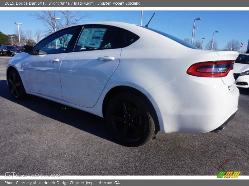 Bright White / Black/Light Tungsten Accent Stitching 2015 Dodge Dart SXT