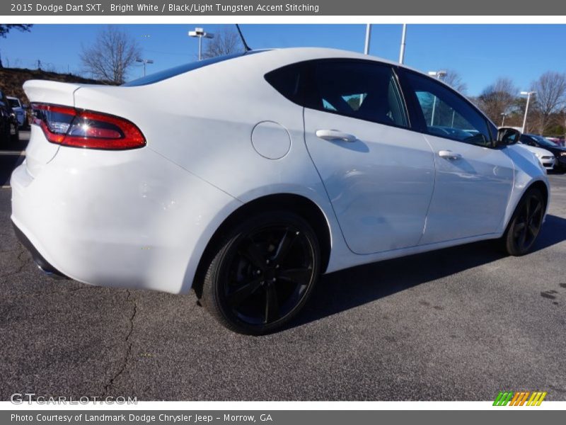 Bright White / Black/Light Tungsten Accent Stitching 2015 Dodge Dart SXT
