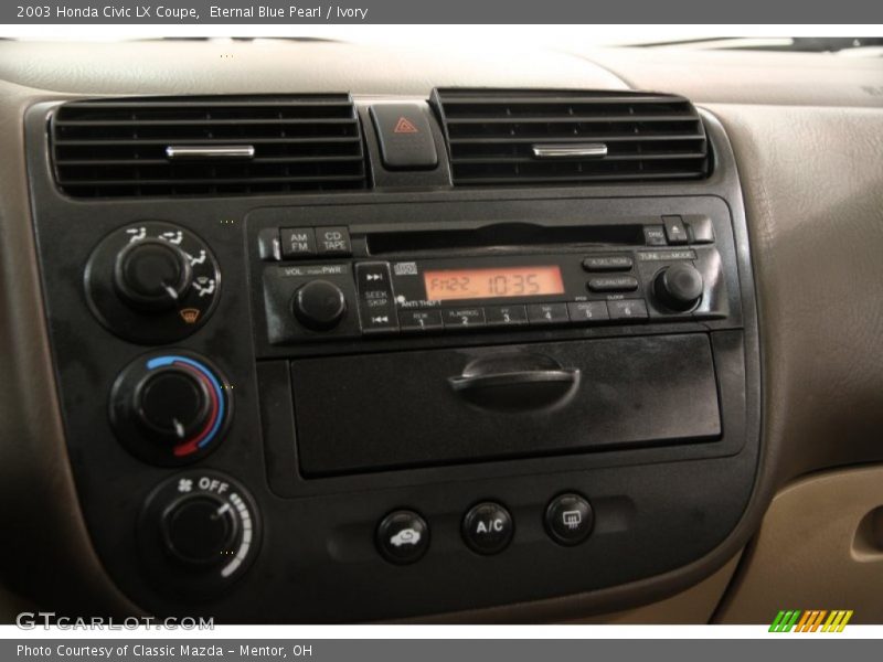 Controls of 2003 Civic LX Coupe